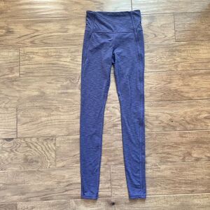 Athleta Elation Over The Heel Tight Women's Size XS Heather Purple Legging Long